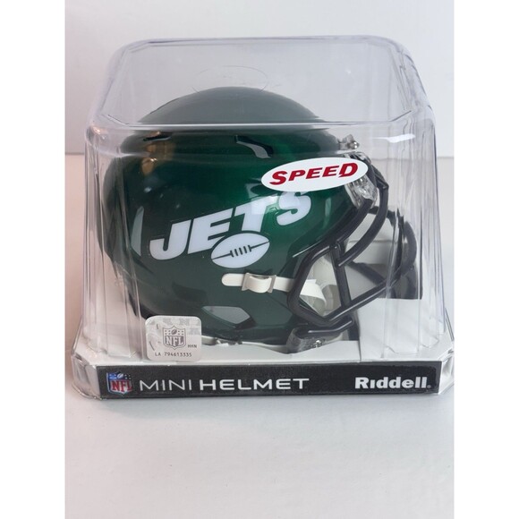 New York Jets QB Speed Mini Helmet Riddell & Foil Joe Namath #d /250 Card - Picture 4 of 5